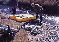 Assembling the 5-inch triple sluice.