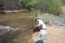 [ GPR member Jeff Mosteller on the creek ]